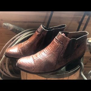Florsheim Barletta Genuine Snakeskin Ankle Boots